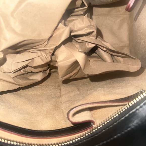 Emporio Armani Black Leather Bag with Gold Accents - Picture 7 of 8